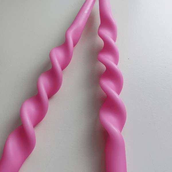 Pink Snoede Stearinlys | 2 Stk.